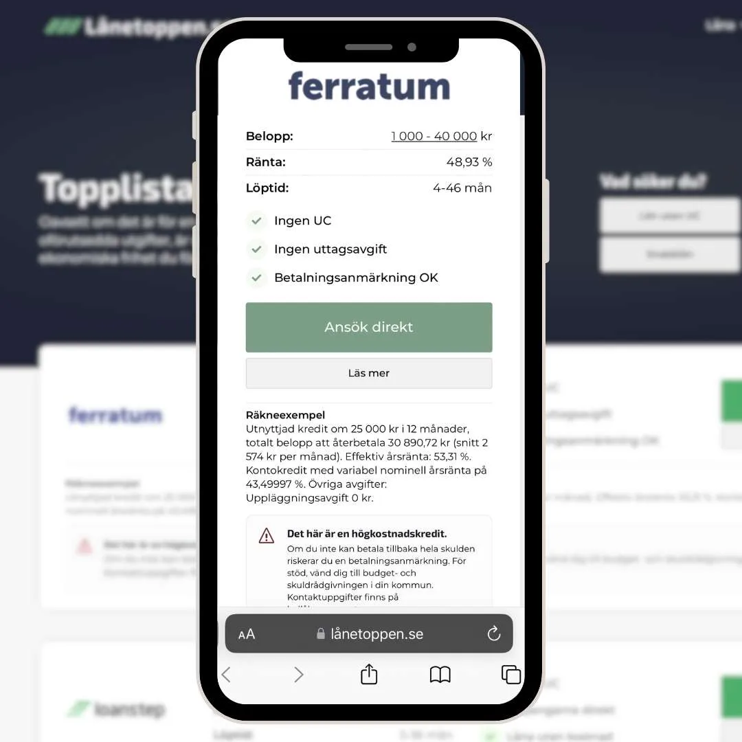 vi hjälper dig med smslån