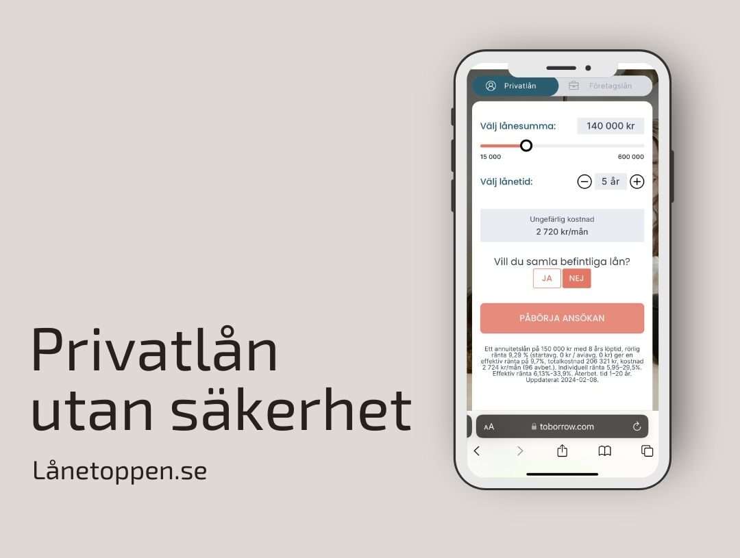 Privatlån utan säkerhet