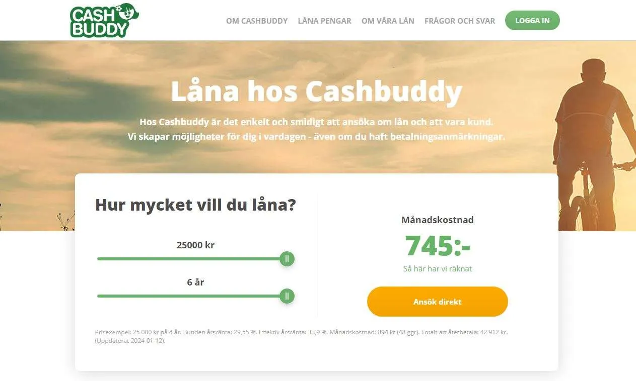 Cashbuddy lån hemsida